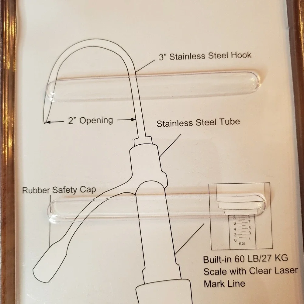 Gaff/Scale Combo with Readings up to 60 lbs. Wrist Lanyard Foam Handle Stainless
